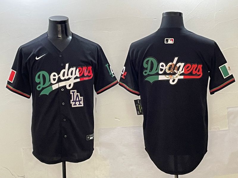 Men Los Angeles Dodgers Blank Black Mexico Second generation Nike 2025 MLB Jersey style 12->los angeles dodgers->MLB Jersey
